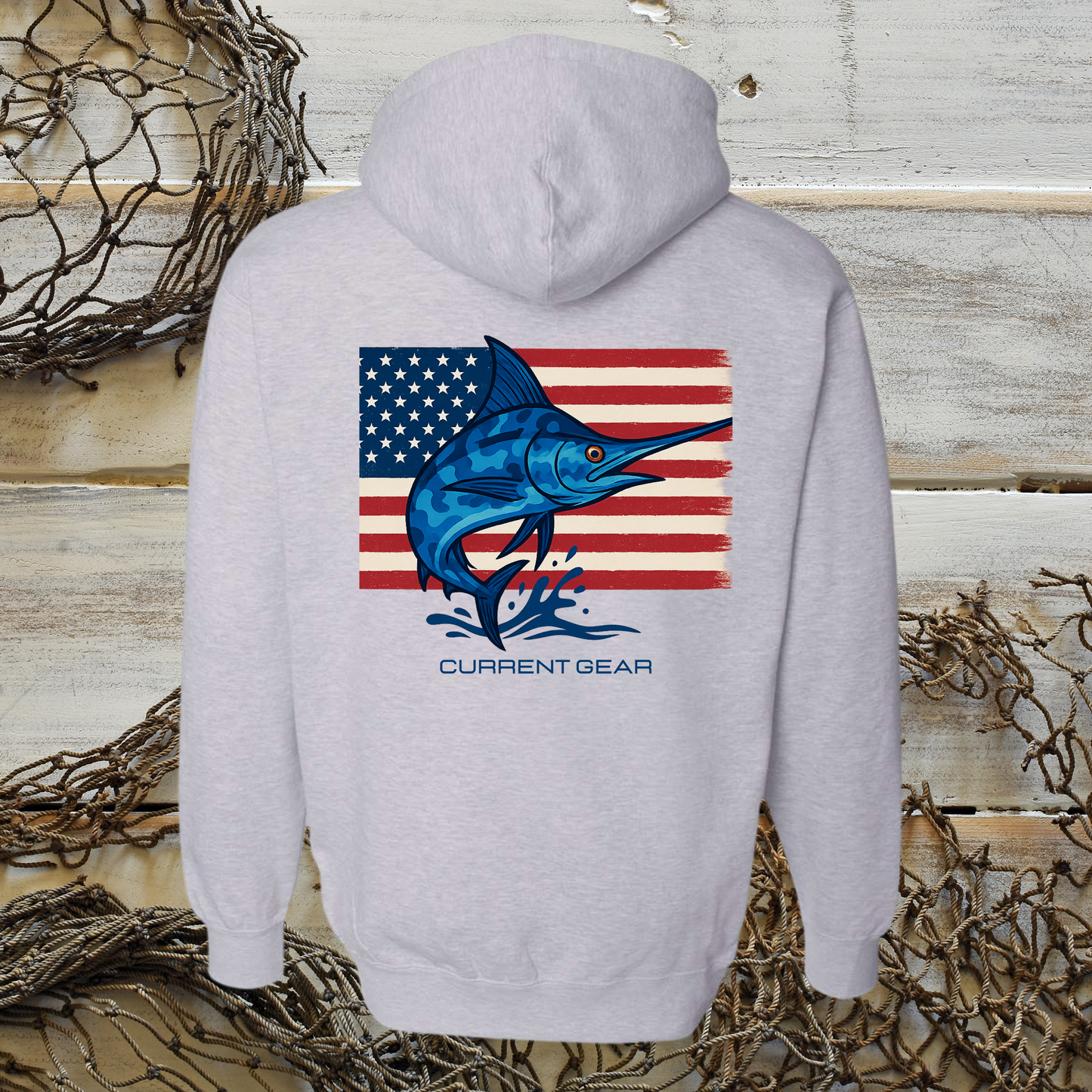 Kids Camo Blue Marlin Sweatshirt