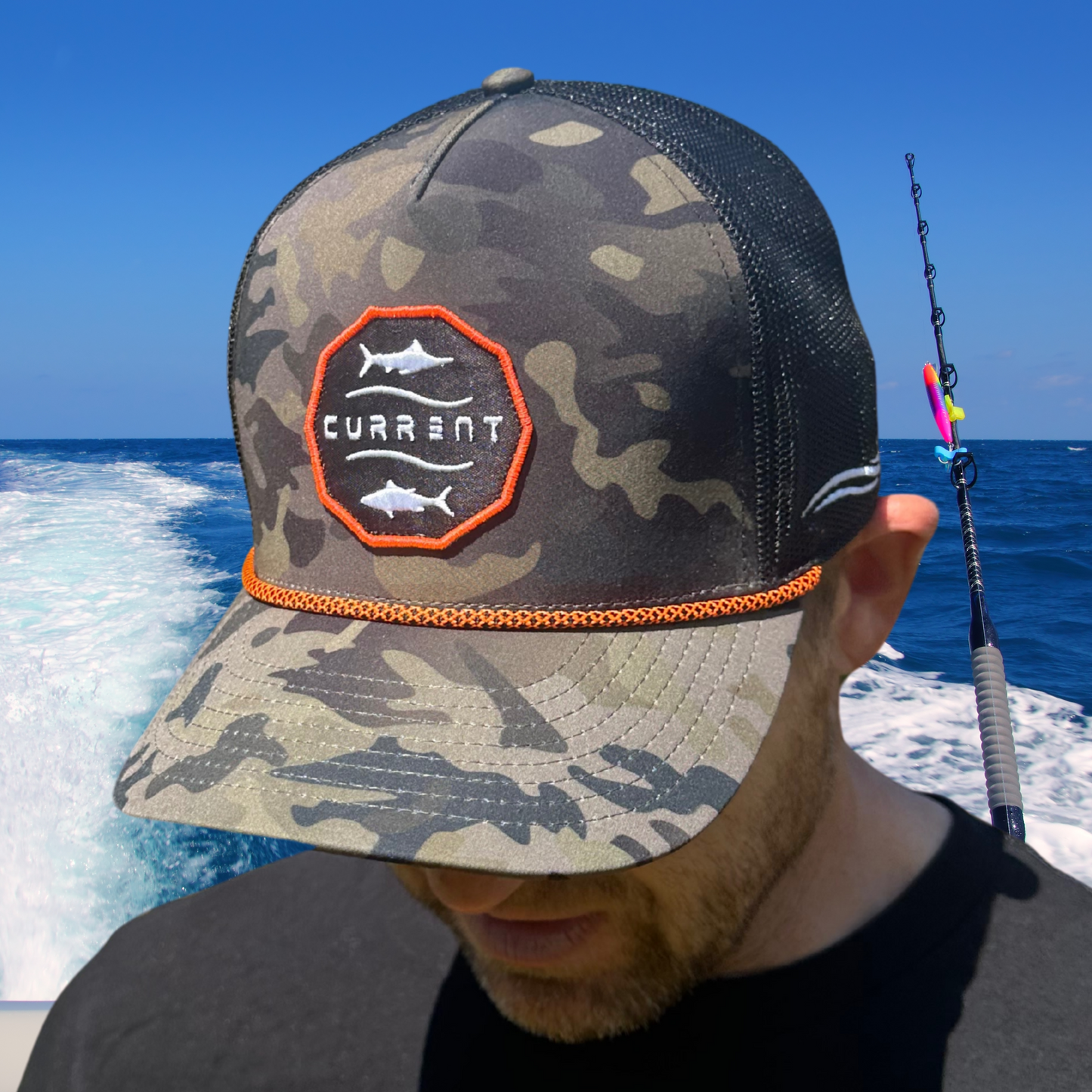 Men's Blue Water Camo Hat