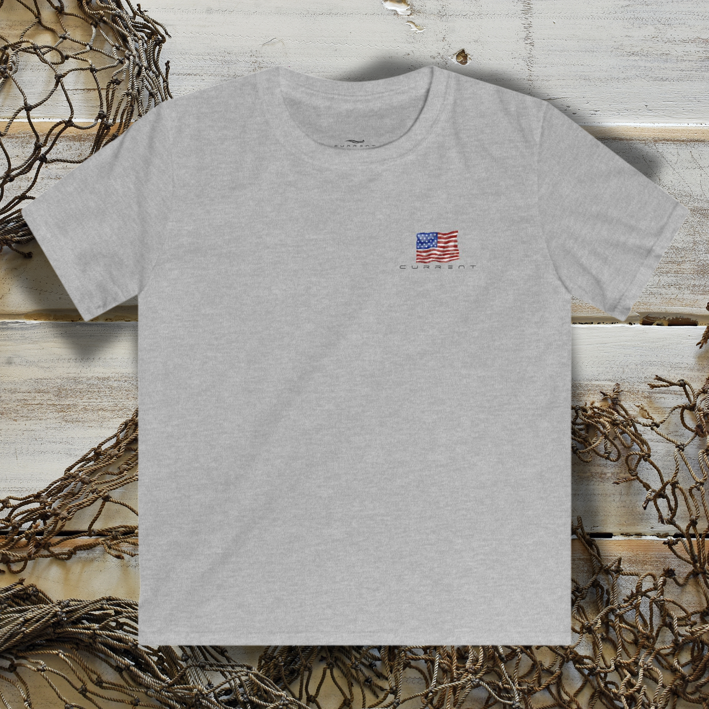 Kids Camo Blue Marlin Short Sleeve Tee