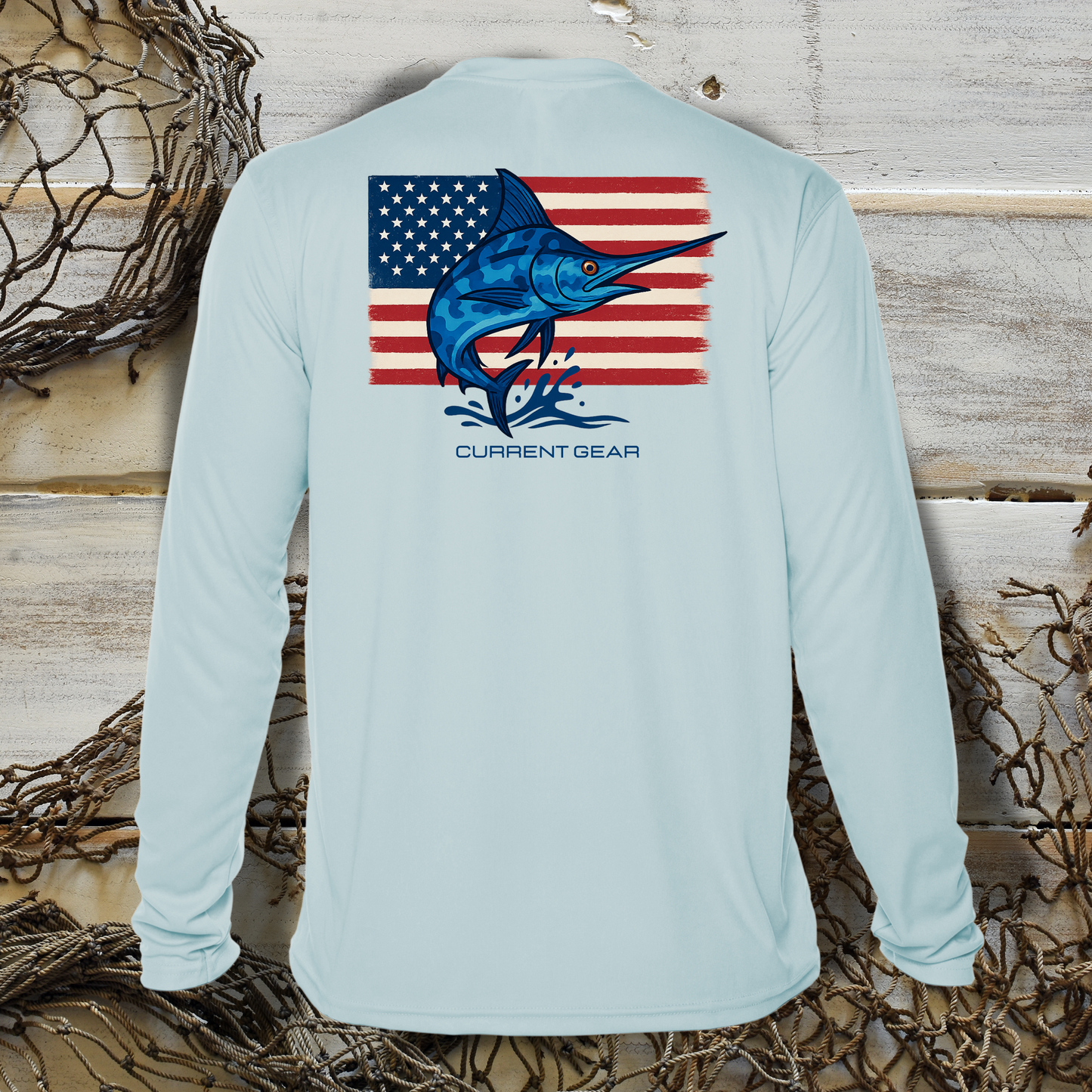 Men's Camo Marlin UPF 50 Performance Shirt