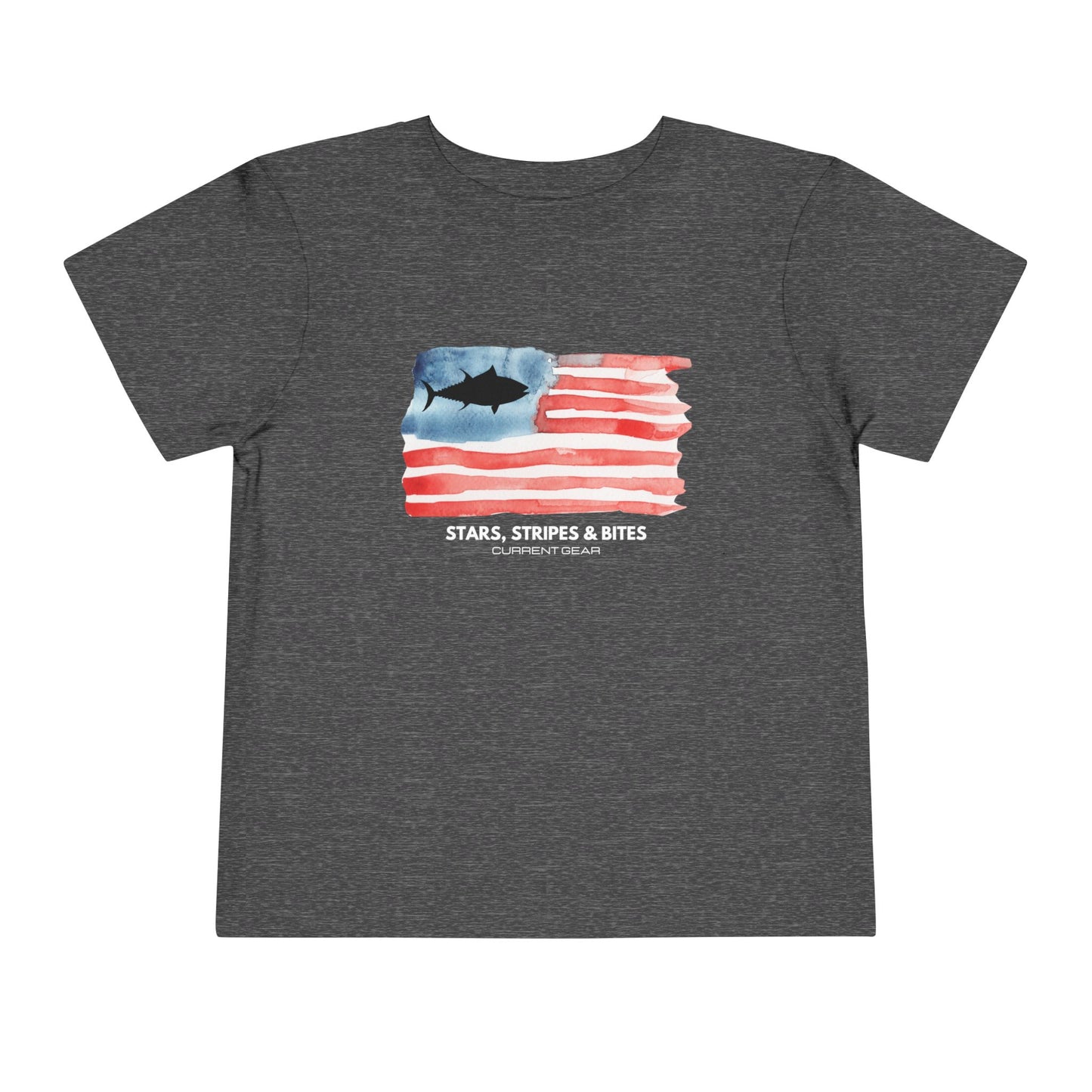 Toddler Stars, Stripes & Bites Short Sleeve Tee (Dark)