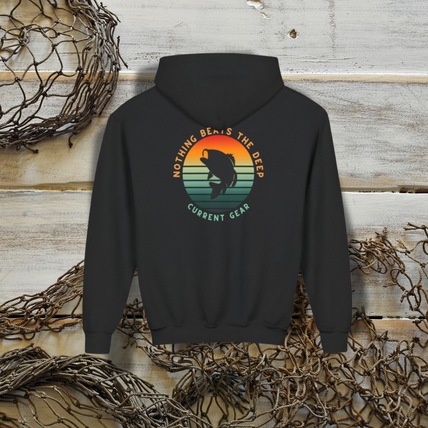 Kids Retro Grouper Hooded Sweatshirt
