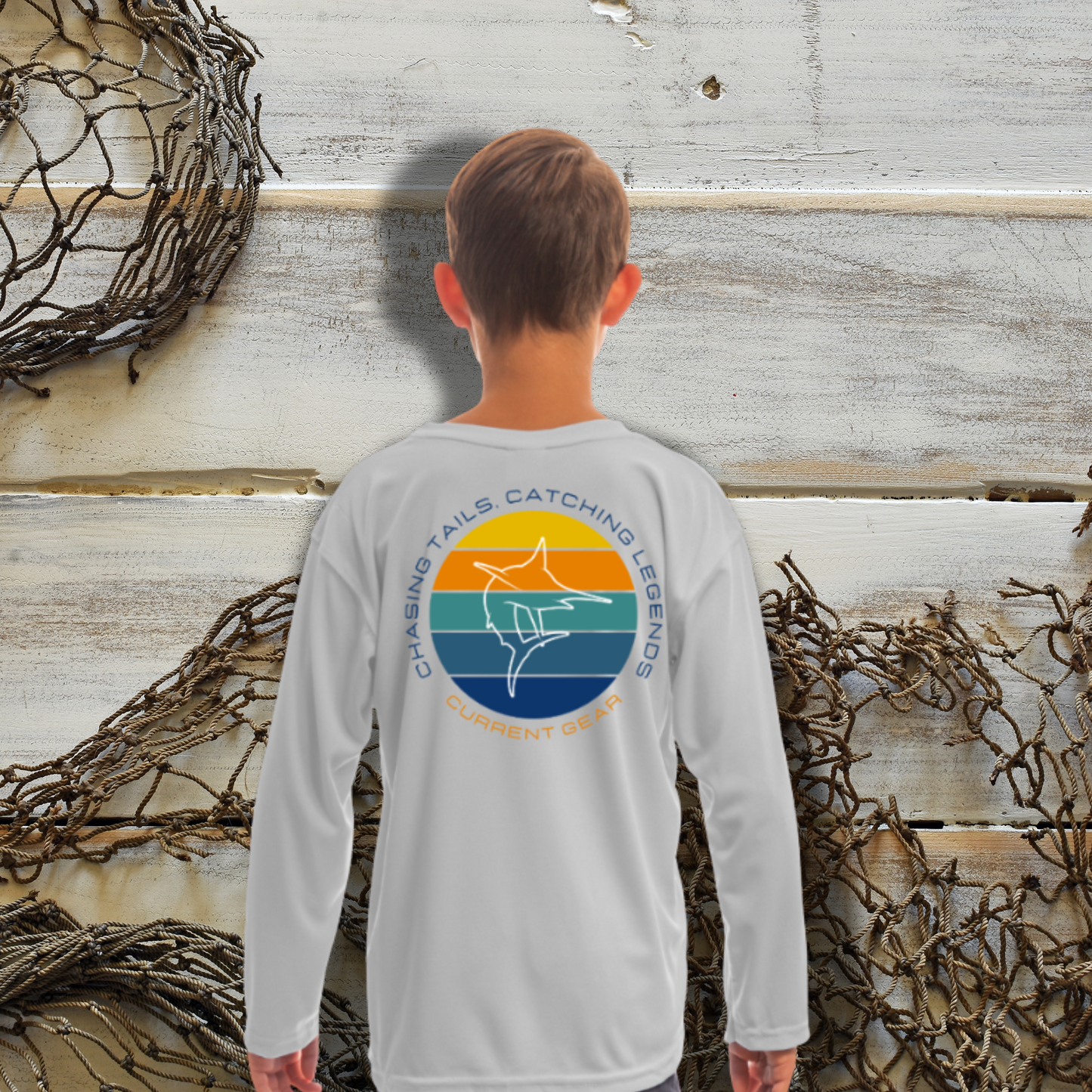 Kids Chasing Tails UPF 50 Hooded Performance Shirt