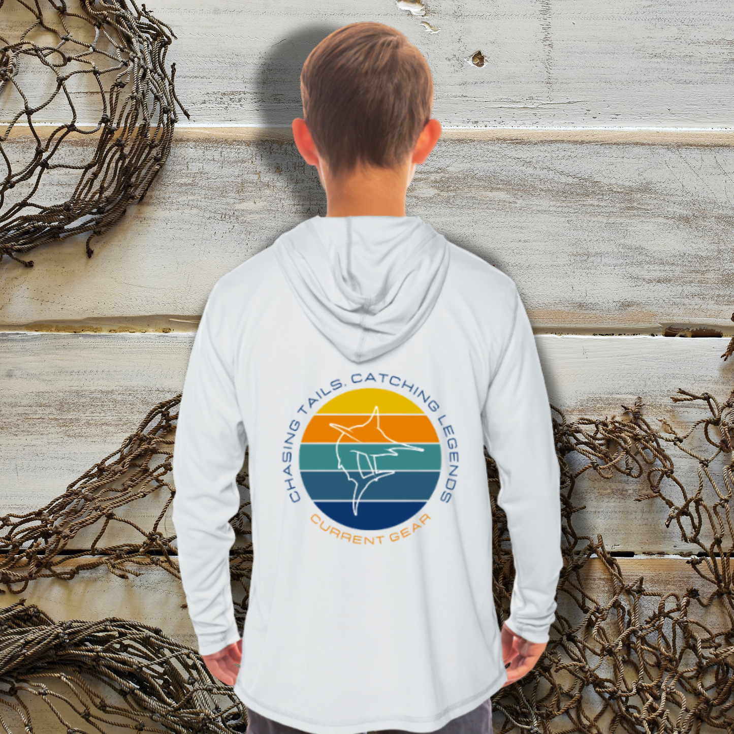 Kids Chasing Tails UPF 50 Hooded Performance Shirt
