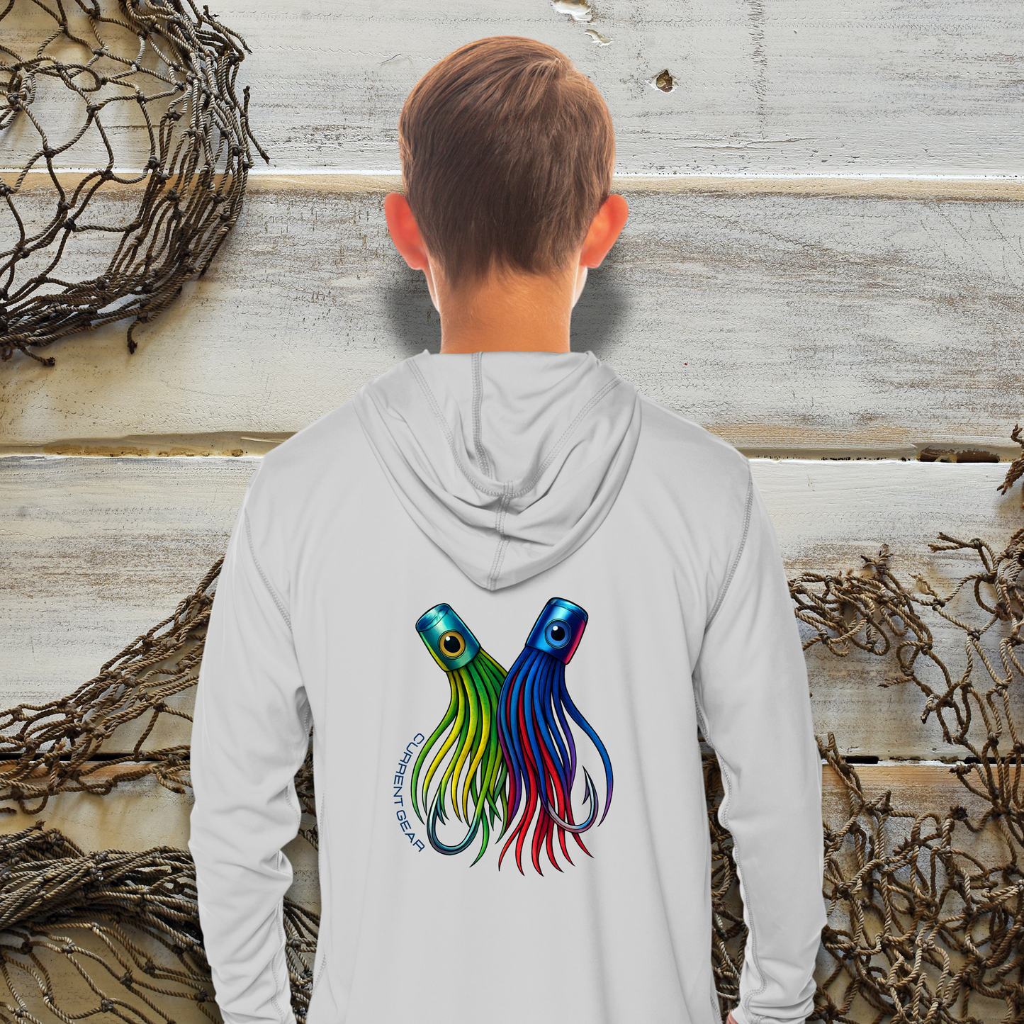 Kids Offshore Lure Hooded Performance Shirt