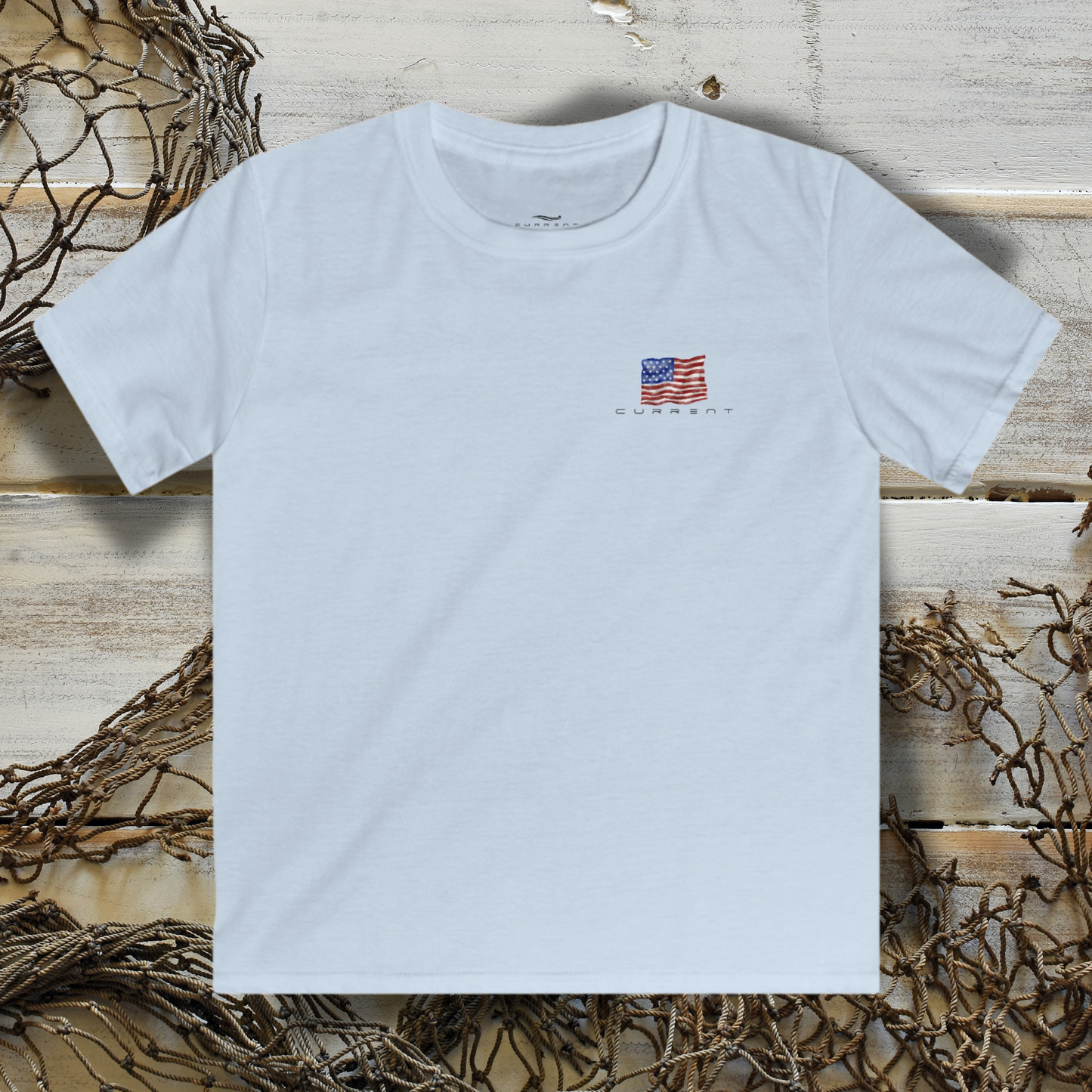 Kids Camo Blue Marlin Short Sleeve Tee