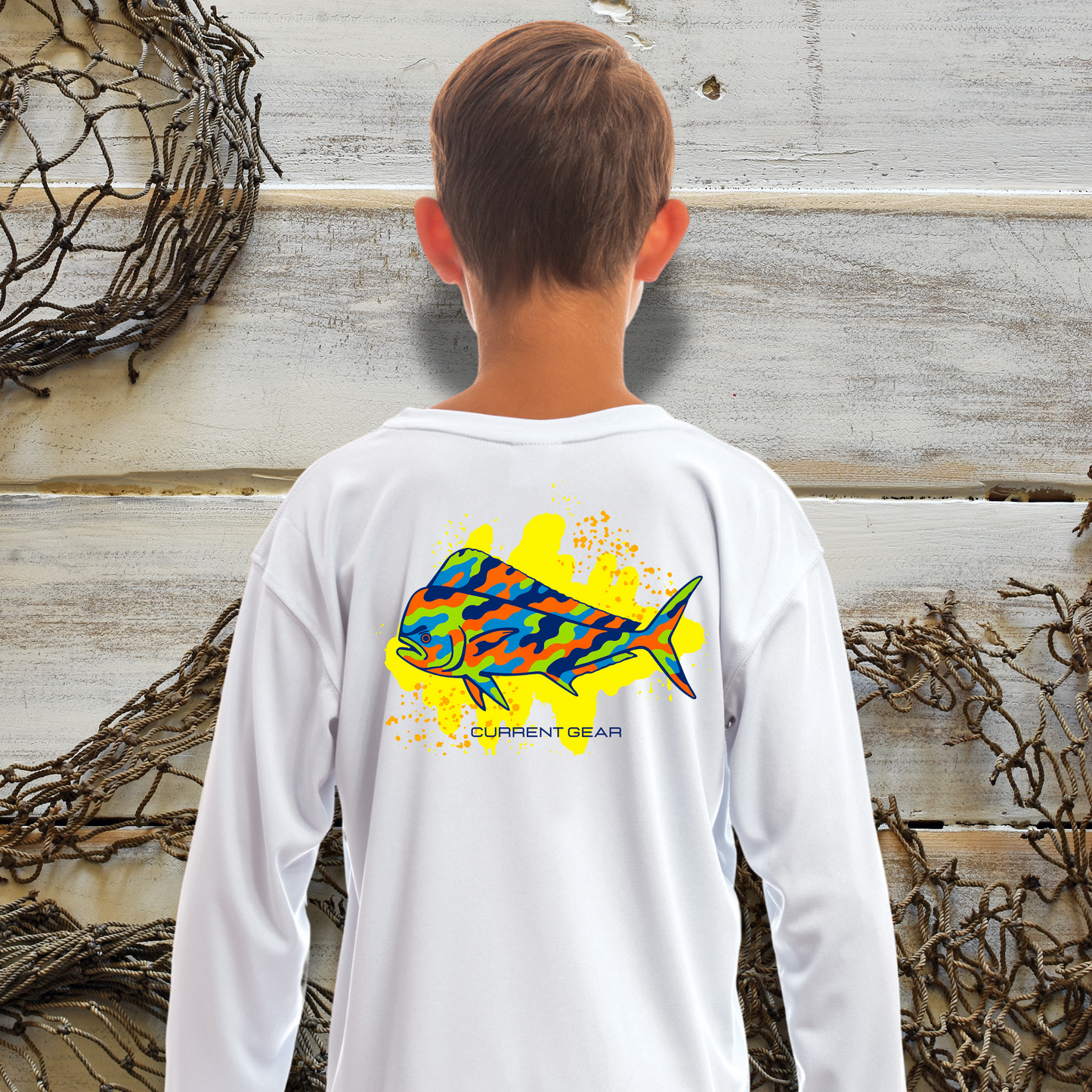 Kids Neon Slammer UPF 50 Hooded Performance Shirt