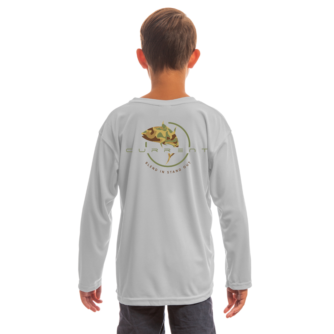 Kids Camo Tuna UPF 50 Hooded Performance Shirt