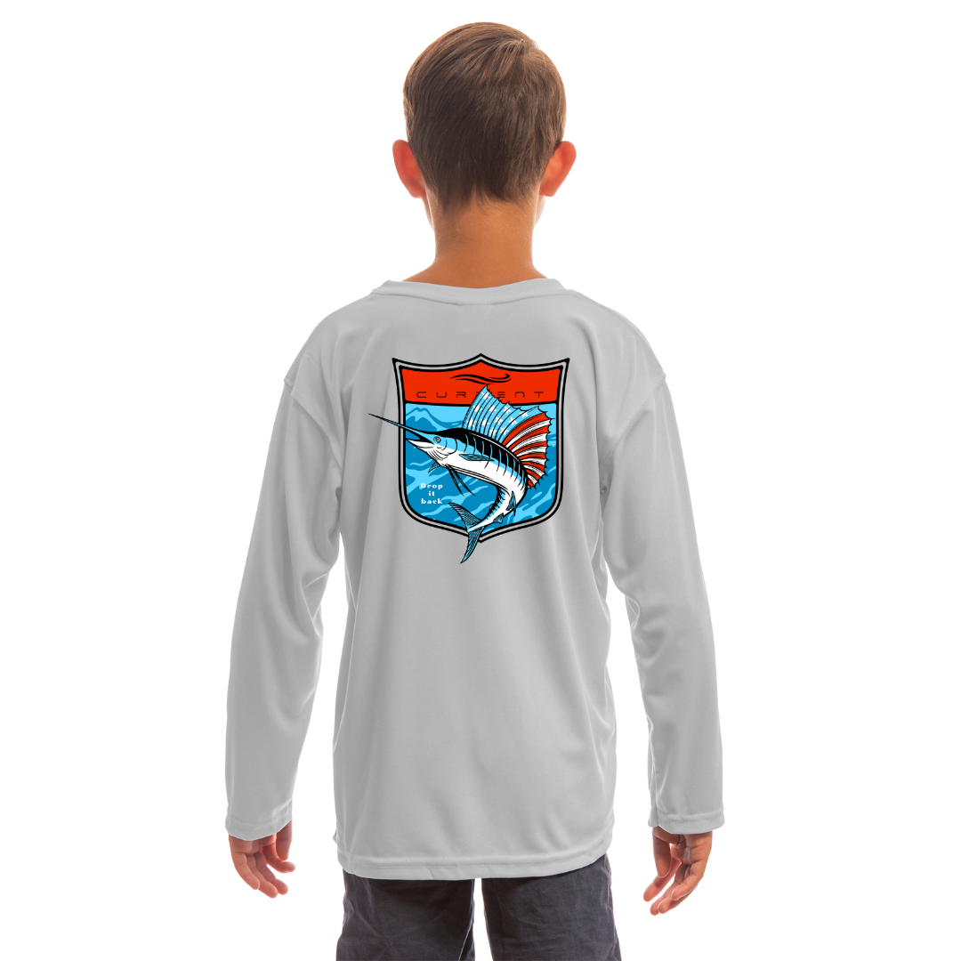 Kids Sailfish USA UPF 50 Hooded Performance Shirt