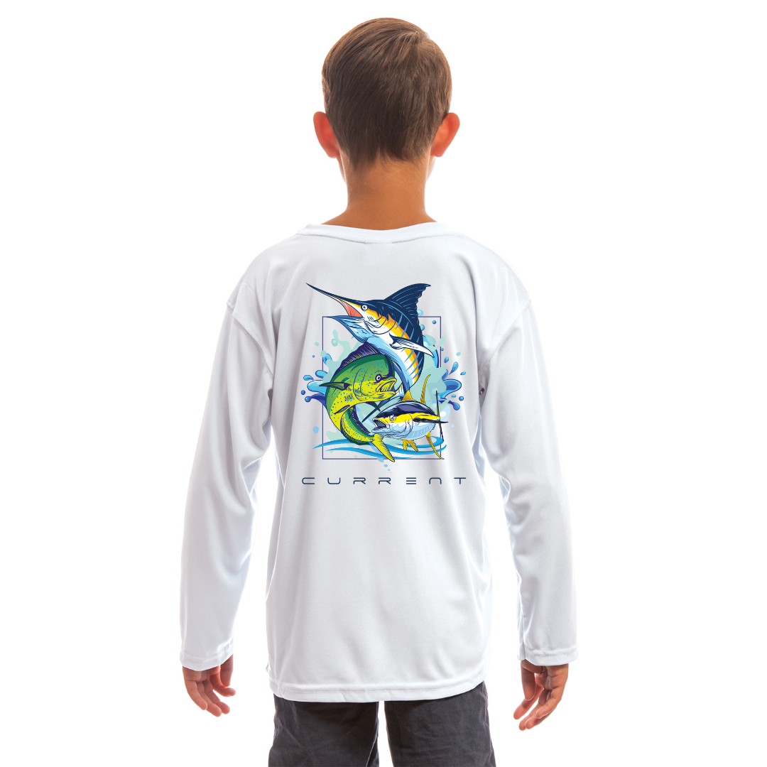 Kids Mixed Bag UPF 50 Hooded Performance Shirt